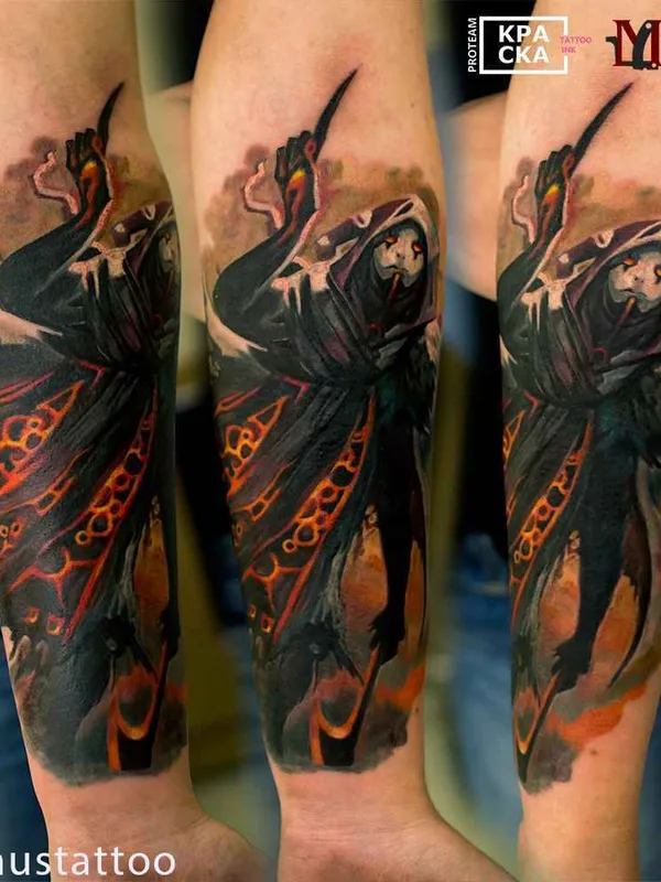 color dark татуировка на forearm #13153 | Тату мастер Асмус Артур