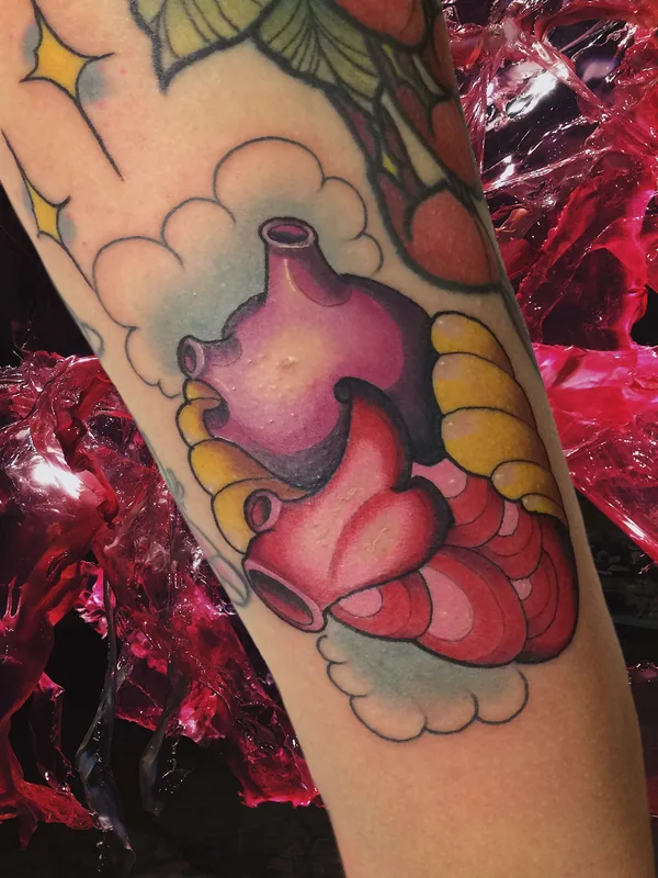 color neo traditional tatouage sur forearm #22217 | Artiste tatoueur Зеленов Сергей Михайлович