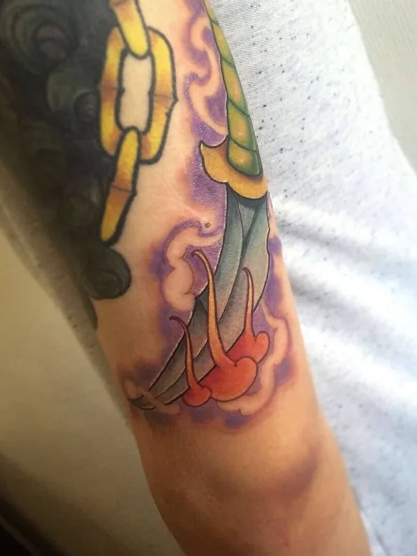 color japanese tatouage sur forearm #22213 | Artiste tatoueur Зеленов Сергей Михайлович