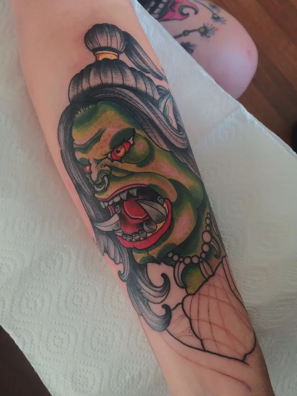 color japanese tatouage sur forearm #22214 | Artiste tatoueur Зеленов Сергей Михайлович