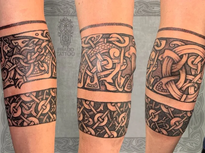 Viking ornament in tattoo Vitaly Pradd