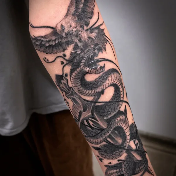 whipshading tattoo by Сергей Черный in Moscow