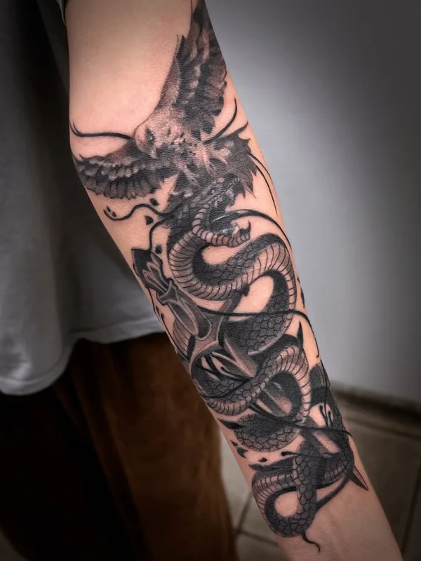 whipshading tattoo by Сергей Черный in Moscow
