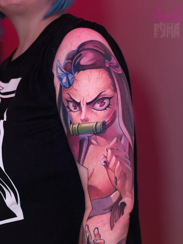 female color anime 타투 부위 shoulder #94242 | 타투이스트 Ekaterina Ledneva