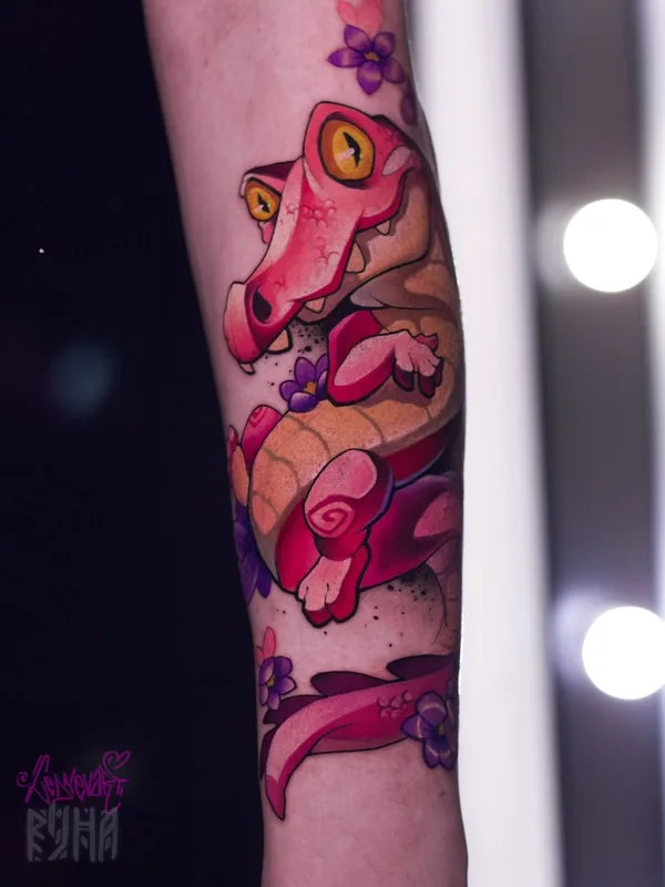 female color newschool 타투 부위 forearm #94243 | 타투이스트 Ekaterina Ledneva