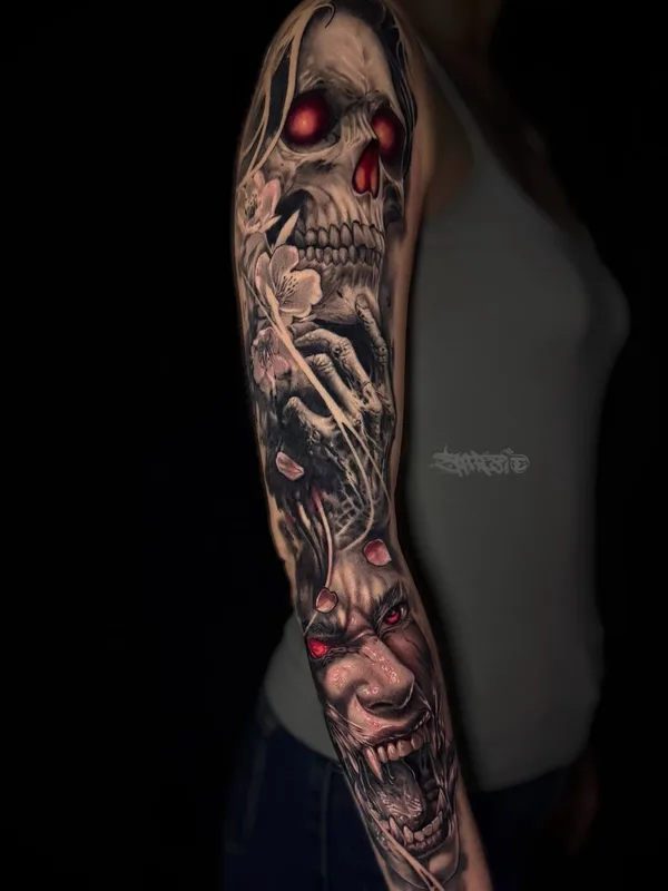 female blackandgrey realism 타투 부위 arm #101142 | 타투이스트 Rasl Sparov