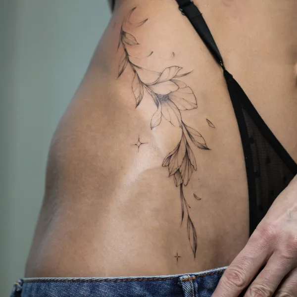 Botanical tattoo by Диана Унамун