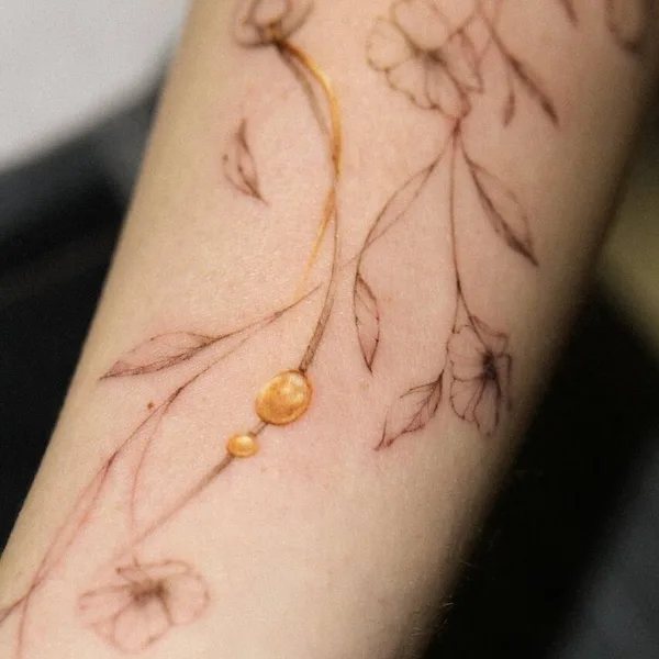 Botanical tattoo by Диана Унамун