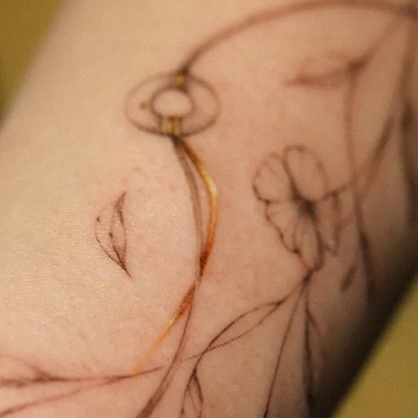 Botanical tattoo by Диана Унамун