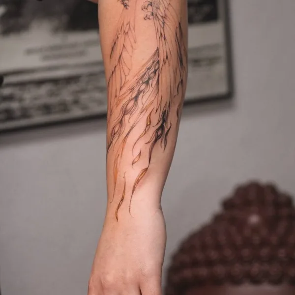 Botanical tattoo by Диана Унамун