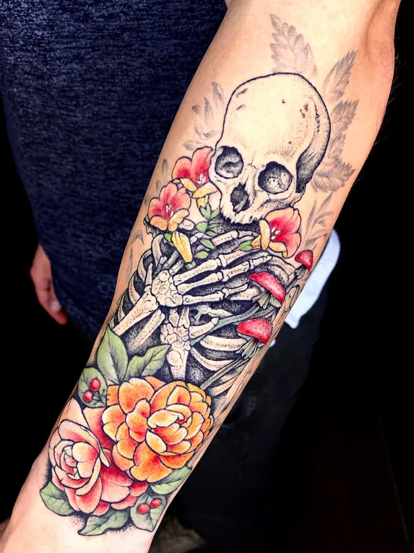 color neo-traditional татуировка на forearm #99255 | Тату мастер Ruby Gore