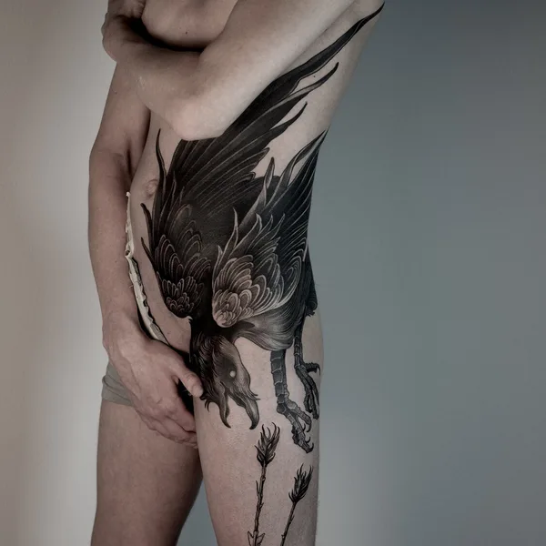 engraving tattoo by Женя Зимина  in Moscow