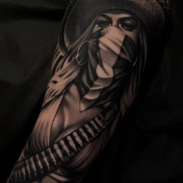 Chicano tattoo by Spray Gun in Moscow