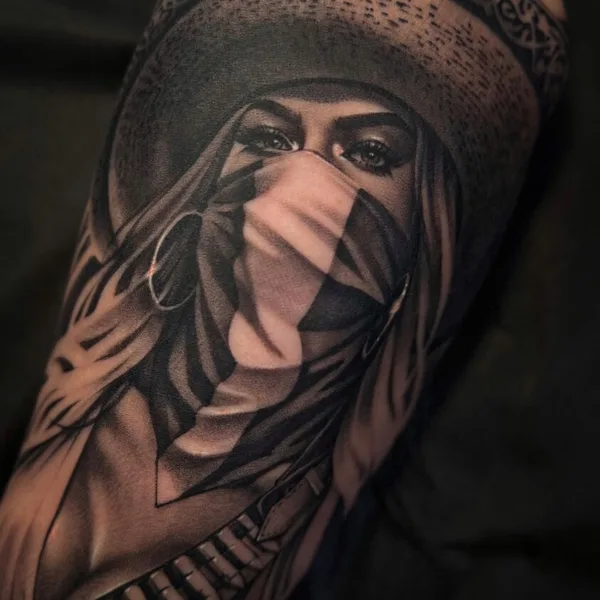 Chicano tattoo by Spray Gun in Moscow