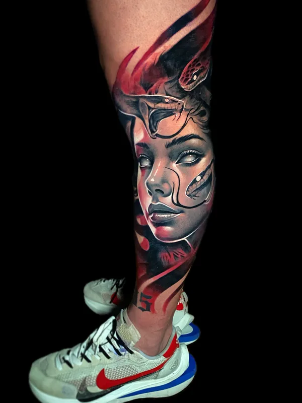 color realism Tatuagem em full leg #91194 | Tatuador Antonio Bianco