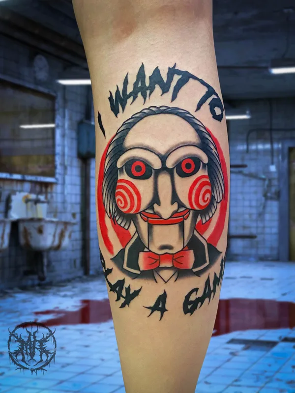 female color oldschool tatouage sur leg #91349 | Artiste tatoueur Tattooed
