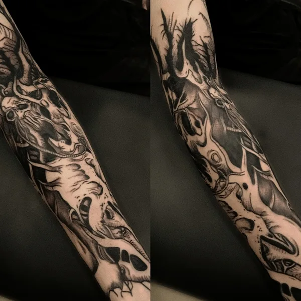 Graphic tattoo by Роберт Гильман in Челябинск