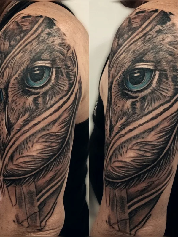 black and grey realism Tatuaggio su shoulder #91214 | Tatuatore Роберт Гильман