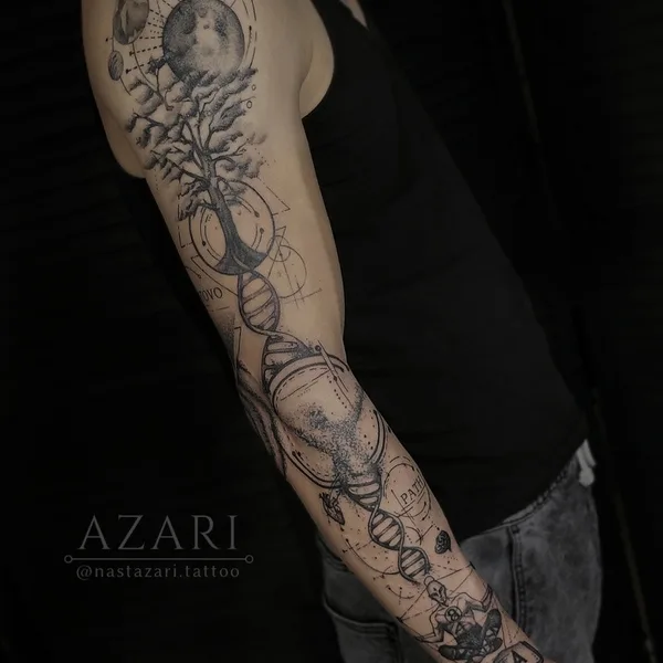 whipshading tattoo by Анастасия Азари in Saint Petersburg
