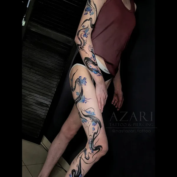 whipshading tattoo by Анастасия Азари in Saint Petersburg