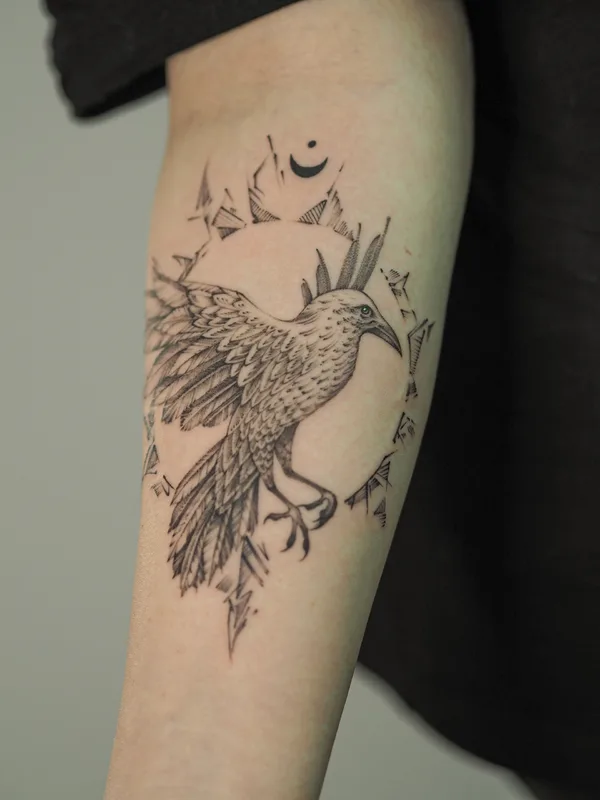 black linework 타투 부위 forearm #91370 | 타투이스트 Irina Bullet
