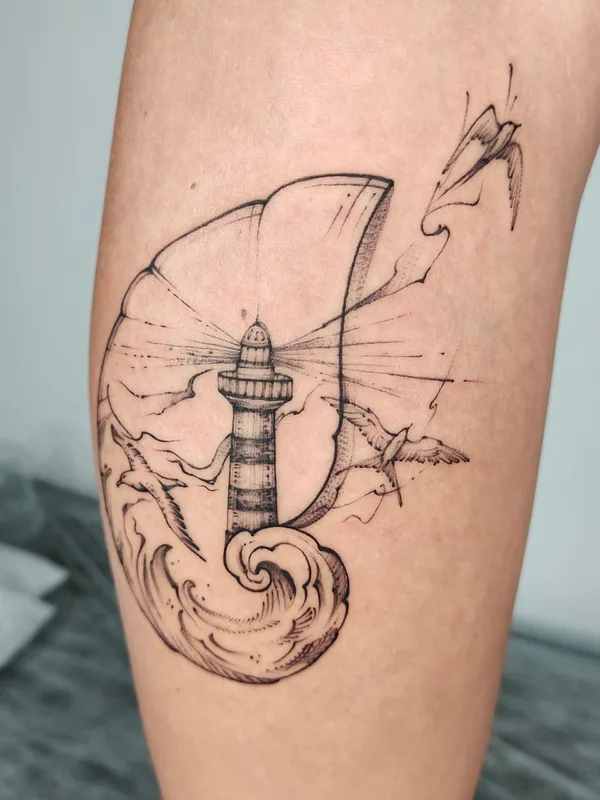 black linework 타투 부위 forearm #91372 | 타투이스트 Irina Bullet
