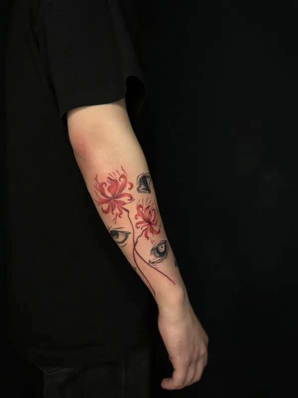 male color abstract Tatuagem em forearm #91392 | Tatuador Дмитрий Минаев