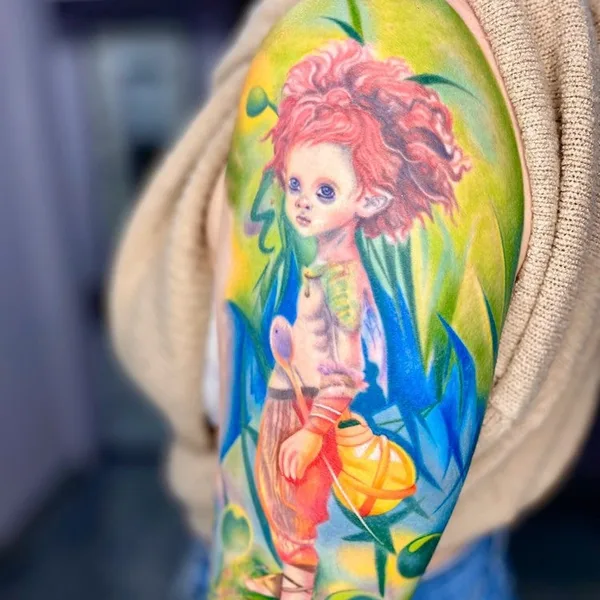 Graphic tattoo by Олеся Фрайдлин in Moscow