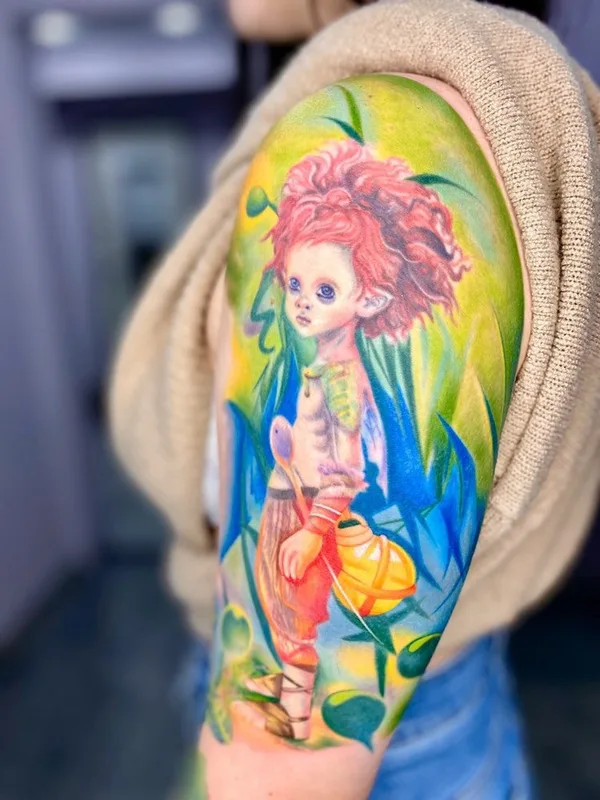 female color realism Tatuaggio su arm #91557 | Tatuatore Олеся Фрайдлин