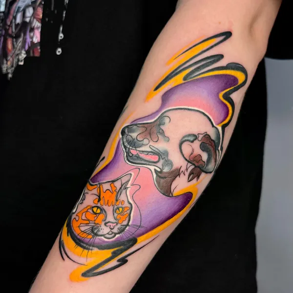 Graphic tattoo by Олеся Фрайдлин in Moscow