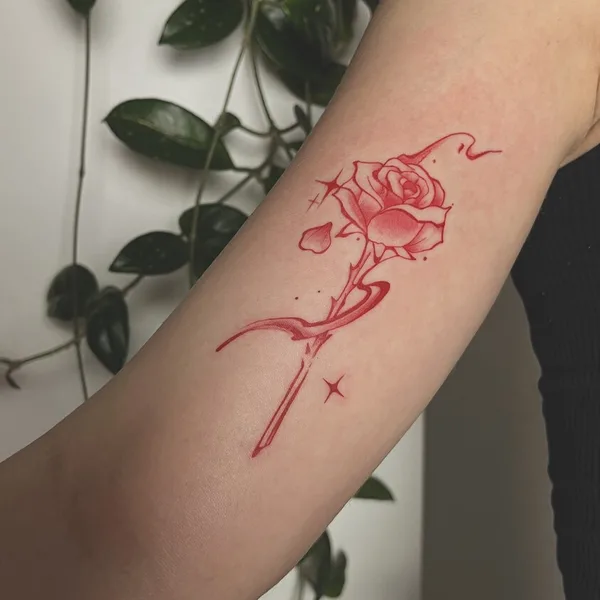 Feminine tattoo by Эльвира Володарская in Новосибирск