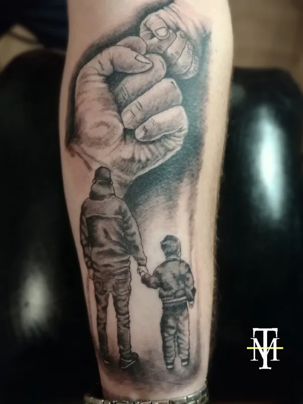 male blackandgrey realism татуировка на arm #91724 | Тату мастер Вячеслав Меньщиков