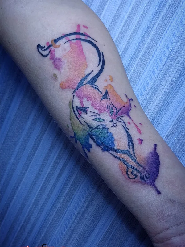 color watercolor татуировка на forearm #91924 | Тату мастер Вячеслав Меньщиков