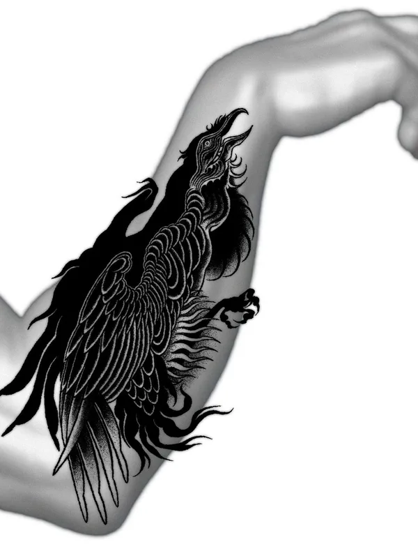 black blackwork tatuaje en bicep #91772 | Tatuador Slava Deviline
