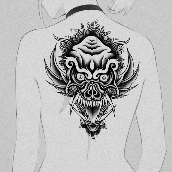 Horror tattoo by Slava Deviline in Ярославль