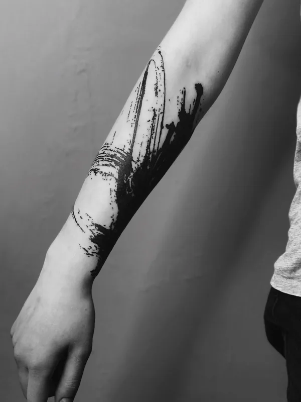 black blackwork 타투 부위 forearm #91892 | 타투이스트 Vita Sokolova