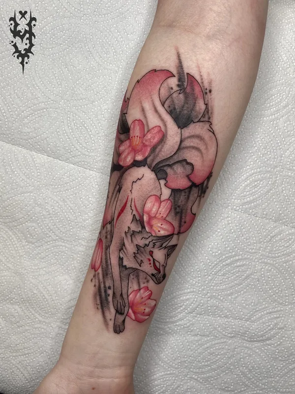 color illustrative 纹身 在 forearm #91900 | 纹身师 Женя Yudzhin