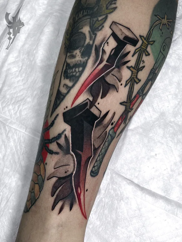 color neo-traditional 纹身 在 forearm #91908 | 纹身师 Женя Yudzhin