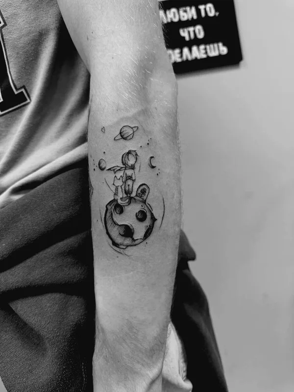male black and grey sketch татуировка на forearm #91918 | Тату мастер Leila Askerova