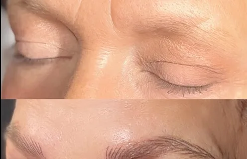 female black and grey fineline Tatuagem em face #97706 | Tatuador Florence 