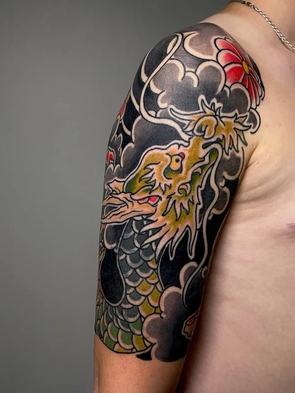 male color japanese tatuaje en shoulder #92162 | Tatuador Иван Шляпников