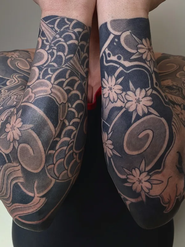 male color japanese tatuaje en sleeve #92167 | Tatuador Иван Шляпников
