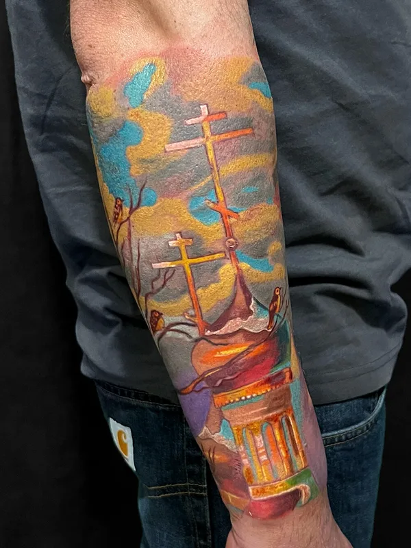 color illustrative татуировка на forearm #92186 | Тату мастер Александр Лука