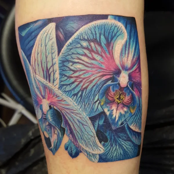 Illustrative tattoo by Loren Fetterman in Todmorden