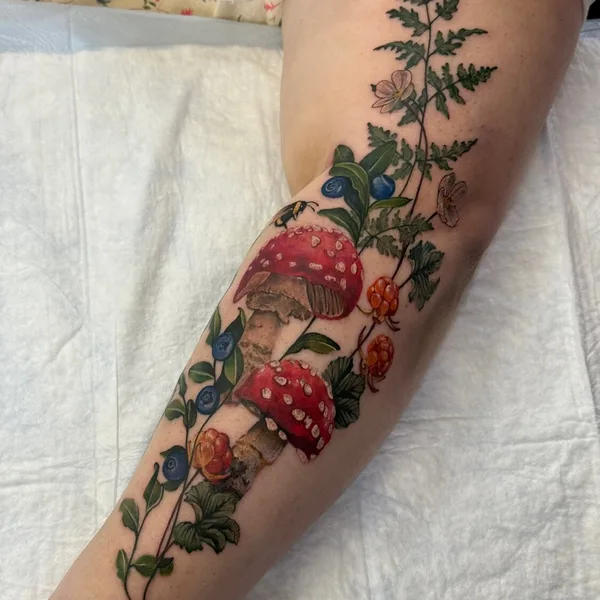 Ботаника tattoo by Полина RedHead in Санкт-Петербург