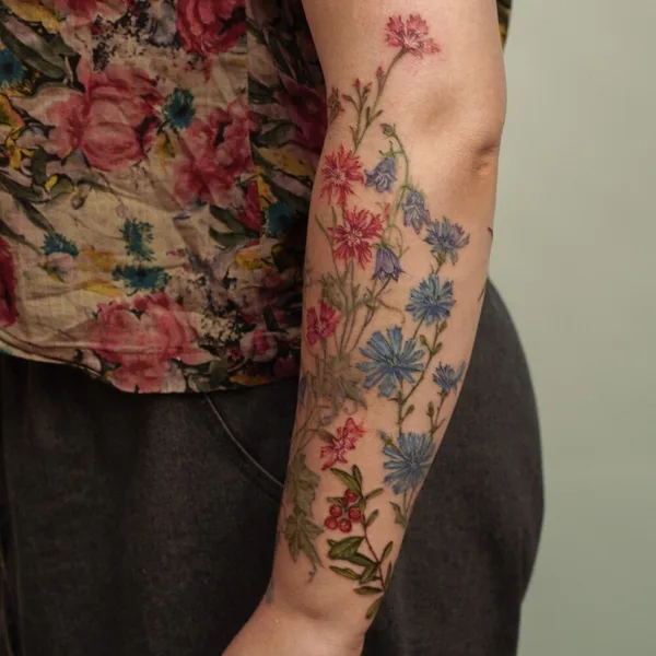 Ботаника tattoo by Полина RedHead in Санкт-Петербург