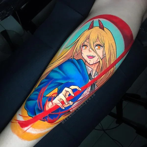 Anime tattoo by Francianny Reis in Goiânia