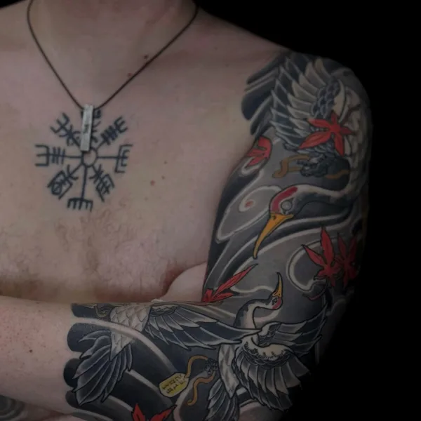 Japanese tattoo by Gerhard Pomorskiy in Moscow