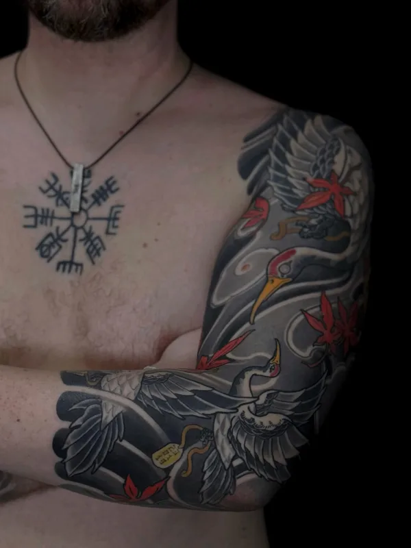 male color japanese татуировка на full sleeve #92393 | Тату мастер Gerhard Pomorskiy