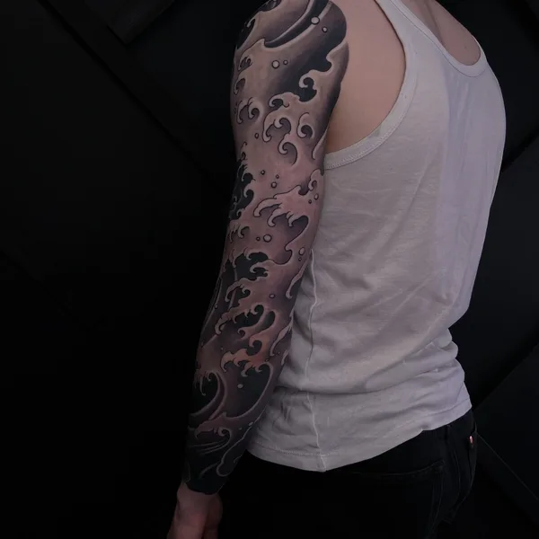 Japanese tattoo by Gerhard Pomorskiy in Moscow